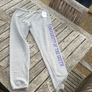 Sewanee University of the South League Heather Gray Joggers with Purple Print